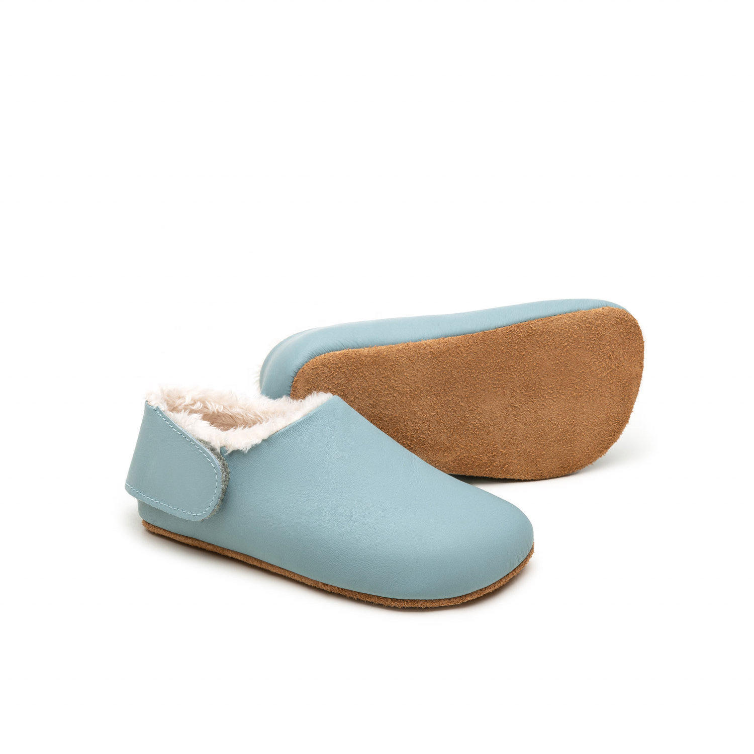 Baby Genuine Leather Winter Warm Snow Soft Soft Bottom Non-slip Shoes for Boys Girls 6-24Months