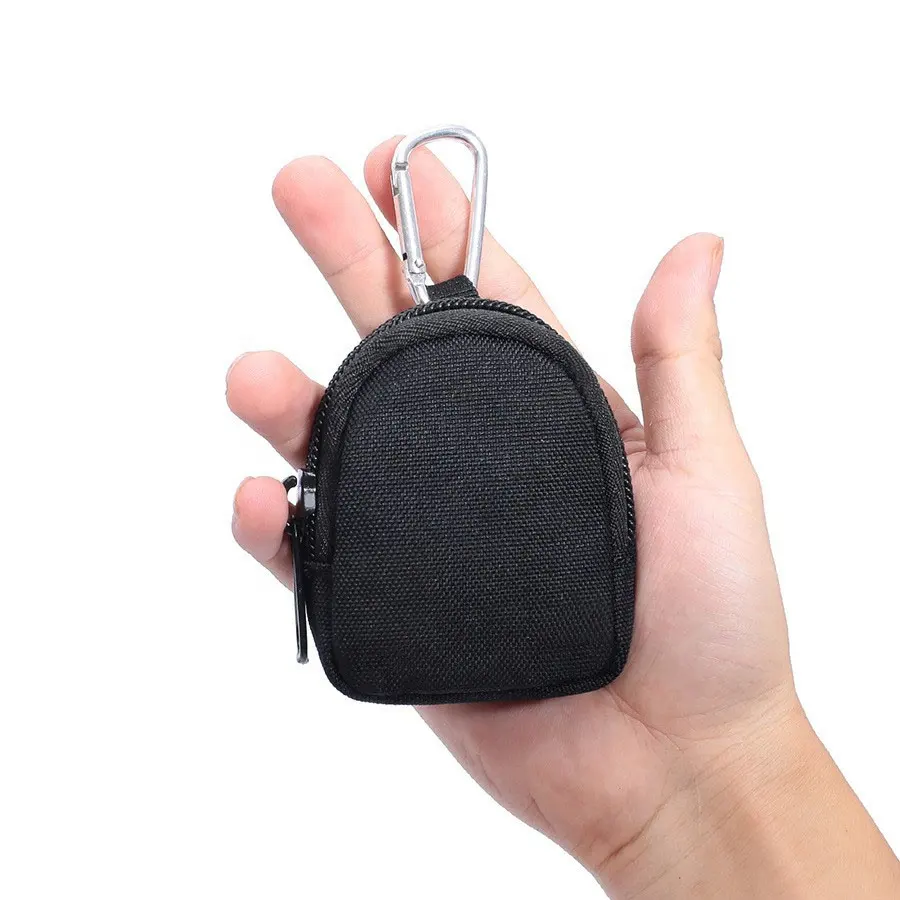 Tactical fancy mini pouch key bag with aluminum alloy carabiner for EDC outdoor activities tactical mini pouch