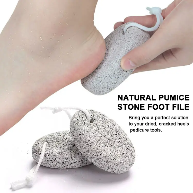 Pedra natural para remoção de calos, ferramentas de pedicure dos pés, removedor de calos e peles duras, lixa de esfoliação para os pés