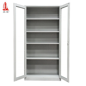 Distribué en Pologne Armoire de classement de bureau à porte en verre avec étagères réglables - Product Image 2