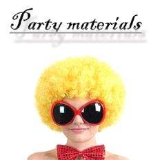 Jaune mode humide fête marchandises Cosplay Pieros mode Gordshoe fête perruque humide fête accessoires - Product Image 1