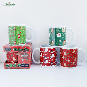 Taza de Cerámica Blanca Sublimable con Diseño Navideño Personalizable, Taza de Café de 320 ml para Regalo Festivo - Product Image 4