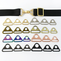 MeeTee BF223 20-50mm Couleur Triangle Boucle En Alliage de Zinc Réglable Sous-Vêtements Suspendus Boucle Ronde Trou Connexion D Anneau Boucles