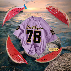 เสื้อยืดกราฟิกทรงหลวมสำหรับผู้ชาย |   เสื้อผ้าลำลองฤดูร้อน แขนสั้น พิมพ์ลายตัวเลข '78' ดีไซน์โดดเด่น 100% โพลีเอสเตอร์ ระบายอากาศได้ดี 150 กรัม - Product Image 3