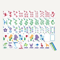 Tuiles de Mahjong Américain en Acrylique Personnalisables et Durables pour Vente en Gros, Ensemble de Mahjong Numéroté en Anglais pour Jeu de Société Familial