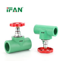 IFAN ASTM F2389 Vanne d'arrêt PPR haute pression PN25, raccords de tuyauterie en PPR, vente chaude