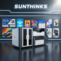 Imprimante UV Sunthinks 805 mm à passage unique pour l'impression de feuilles d'emballage plastique PP/PVC/PC/PE, machine d'impression de panneaux publicitaires POP