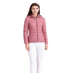 Chaqueta Acolchada de Burbujas para Mujer, Color Rosa, Venta Directa de Fábrica, 100% Poliéster, Manga Larga, Corte Entallado, Transpirable, de Nailon - Product Image 1