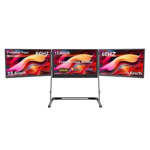 Monitor de extensión de pantalla portátil, monitor triple de 15,6 pulgadas, pantalla portátil plegable, monitor externo para ordenador portátil de 13,3-16 pulgadas - Product Image 2