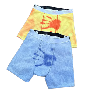 Calzoncillos bóxer para hombre al por mayor, sin costuras, con estampado digital, de algodón elástico tejido, con banda elástica, ropa interior transpirable, termorreactiva - Product Image 1
