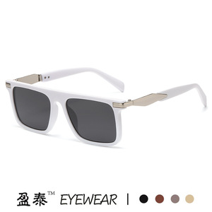 Lunettes de soleil carrées Yingtai Eyewear, verres PC UV400, unisexes, style streetwear tendance - Product Image 4