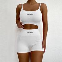 Ensemble de sport pour femme haute performance, best-seller, débardeur uni et short boxer, respirant et très élastique
