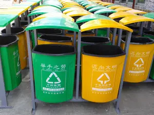 Holesale-cajas de clasificación de basura ligeras de fibra de vidrio, contenedores de basura para calles comerciales y parques de alta calidad