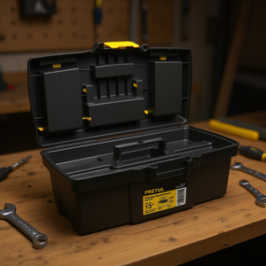 Boîte à outils en plastique étanche Pretul CHP-13CP à 13 compartiments, design rectangulaire, fermeture à loquet, 60x40x30 cm, capacité jusqu'à 50L - Product Image 3