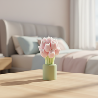 Moule à bougie en silicone parfumé Tulipe Rose Violet, Cire de qualité supérieure, Parfum apaisant, Cadeau idéal pour la décoration intérieure et les occasions spéciales
