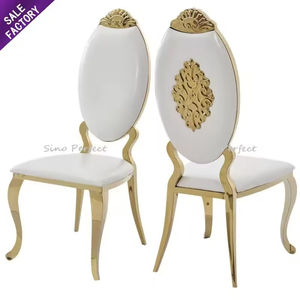 Factory Price Round Back Golden Stainless Steel Luxury Event <b>Chairs</b> Weddings for Dinner Banqueting <b>Chairs</b> From China <b>Dining</b> - Product Image 6