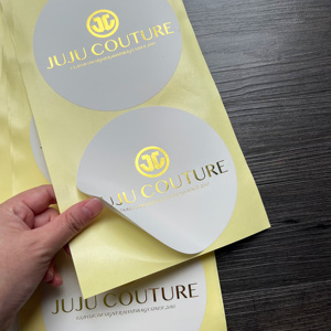 Autocollants personnalisés en feuille d'or imperméables - Autocollants personnalisés, étiquettes rondes avec logo pour l'emballage de la marque - Product Image 3