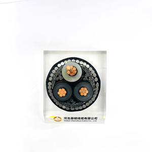 מתח בינוני ליבה נחושת xlpe מבודדים חוט פלדה כבד משוריין כבל כוח yjv42 8.7/15kv נמוך עשן אפס הלוגן - Product Image 5