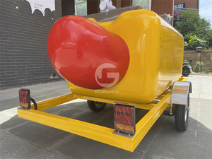 Şemsiye ile yüksek kaliteli sokak burger ve Hot Dog gıda satış arabası mobil Hot Dog sepeti - Product Image 6