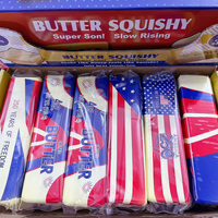 Squishy au beurre à montée lente, motifs drapeau américain, drapeaux de pays américains, beurre salé, beurre Stitch, beurre en bâton, jouet squishy