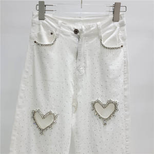 الوافدون الجدد البضائع الدنيم فضفاضة عالية الخصر ممزق جينز مستقيم الساق واسعة صديقها السراويل الجينز للنساء - Product Image 4