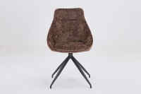 Chaise de salle à manger pivotante 360 avec pied en poudre chaise de salle à manger jaune