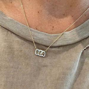 <b>Custom</b> <b>Names</b> Stainless Steel 18K Vermeil Gold Vacuum Plated Enamel <b>Name</b> Purple Pendant <b>Custom</b> Color Enamel <b>Necklace</b> - Product Image 3