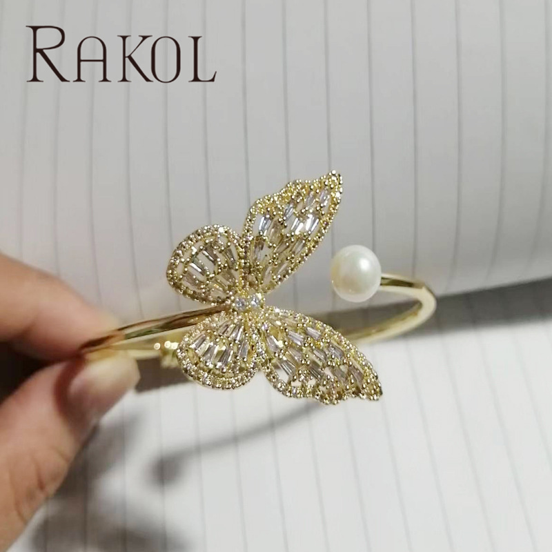 Gold Plated-White stone