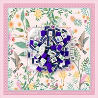 Mahjong Akrilik Mewah Modern Royal Purple 4-Lapisan 160 Ubin Jumbo Standar NMJL Set Profesional Dilukis Tangan
