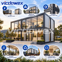 VICDOWEX Maison conteneur modulaire préfabriquée en kit au design contemporain pour bureau de chantier et dortoir de travailleurs