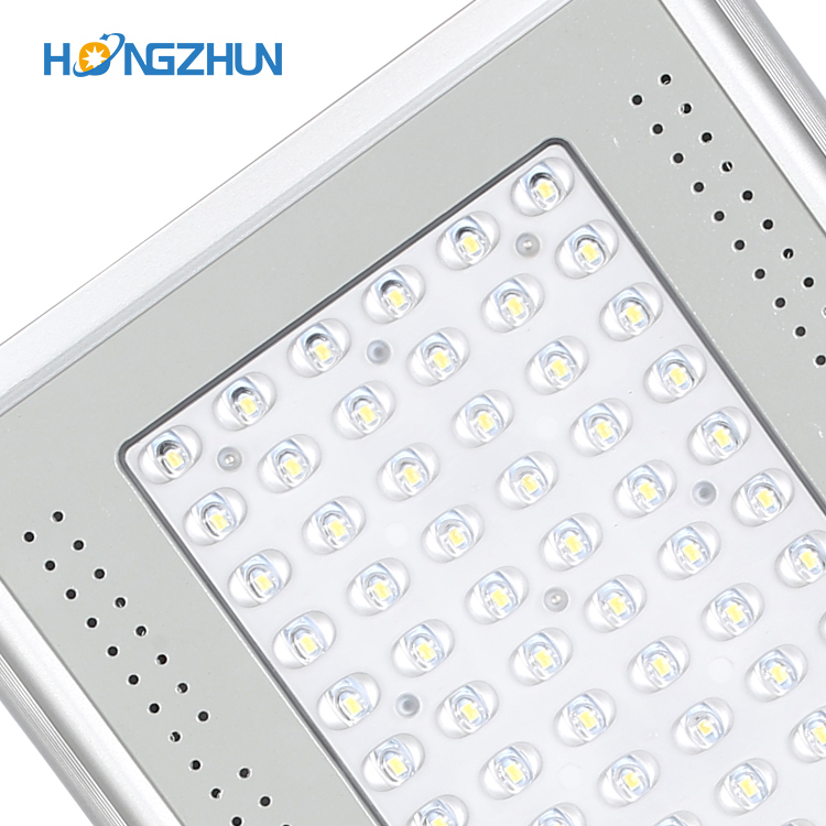 IP65 impermeable al aire libre de 50 vatios 100watt 150watt inteligente todo en uno integrado solar led farola