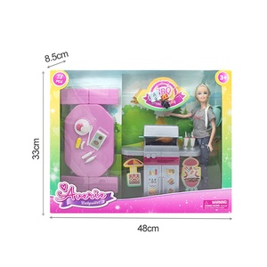 Barbecue thème mode <span class=keywords><strong>poupée</strong></span> ensemble 11 pouces jolie <span class=keywords><strong>poupée</strong></span> jouet avec accessoires drôle BBQ scène semblant jouer jeu pour les enfants - Product Image 6