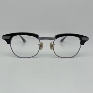 Haute qualité Logo personnalisé demi-jante myopie lunettes raffiné tendance acétate titane cadres lunettes à la mode pour femmes diamant - Product Image 1