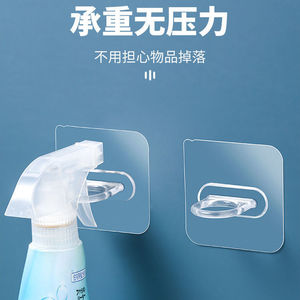 Transparent <b>Adhesive</b> <b>Hook</b> Single <b>Hook</b> 3kg Load Capacity For Kitchen Bathroom Balcony Entryway Use - Product Image 4