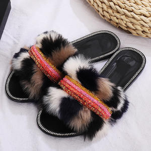 Women Fashion Faux Fur Slides <strong>Girls</strong> <strong>Transparent</strong> Sandals Slip-On Jelly Slides Ladies Flat Beach Sandals Outdoor Holiday <strong>slippers</strong> - Product Image 5