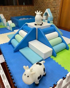 Tùy chỉnh màu xanh và bạc hà mẫu giáo đầy màu sắc an toàn bọt khối mềm trẻ em leo lên và thu thập dữ liệu hoạt động mềm chơi cho mầm non - Product Image 3