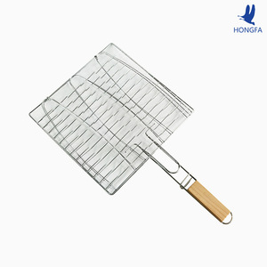 HONGFA Square BBQ Grilling Tongs Large Small Size For Fish Hamburgers Meat Heat Resistant Long Handle - Product Image 5