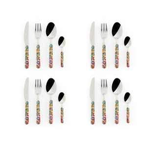 Juego de Cubiertos Excelsa de 16 Piezas, Acero Lisboa, Mangos con Diseño Multicolor, Vajilla para Fiestas - Product Image 4