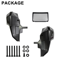 Deflectores de Viento Ajustables en Negro Intenso para Harley, Carenados Inferiores, Street Road Glide 2023-2026 FLHX FLTRX