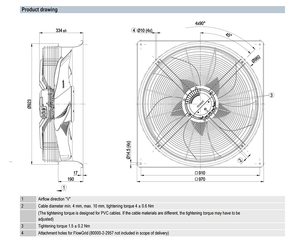 ebm-papst W3G800-KU21-05/F04 high efficiency EC fan <b>smart</b> energy saving cooling fan for HVAC industrial ventilation systems - Product Image 2