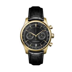 가죽 스트랩과 프리미엄 손으로 맞춤형 남성용 크로노그래프 시계 스테인레스 스틸 시계 도매 가격 손목시계 - Product Image 4