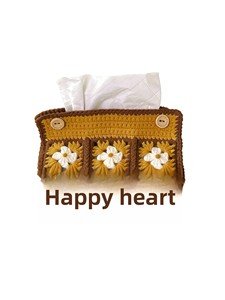 Kit de <span class=keywords><strong>crochet</strong></span> pour boîte à mouchoirs motif Granny-Check, fil à tricoter pour tricot manuel DIY, cadeau pour débutants, de Chine Love - Product Image 4