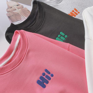 Wholesale Men's <b>Hoodie</b> <b>Plain</b> <b>Black</b> 3D Embossed Toothbrush Chenille Embroidery Letter Breathable Polyester/Cotton Winter Season - Product Image 5