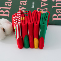 Cadeau pour enfants Chaussettes de Noël Chaussettes épaisses en coton mi-tube Confortables et douces Père Noël Arbre de Noël Elk