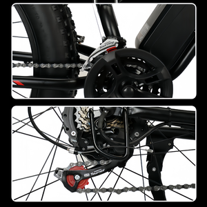 Vélo puissant 350W 36V 8Ah avec cadre en alliage d'aluminium, pneus larges de 26 pouces, frein à disque, <span class=keywords><strong>VTT</strong></span> adulte tout-terrain pour neige avec écran LCD - Product Image 5