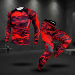 Camiseta de Compresión Deportiva de Alta Calidad para Hombre y Leggings de Yoga, Spandex/Poliéster Sólido, Elástico en Cuatro Direcciones, Secado Rápido - Product Image 3