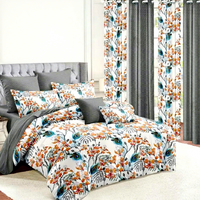 Ensemble de rideaux et de draps de lit en microfibre polyester coton sensation reine taille patchwork usine de textile à la maison en Chine