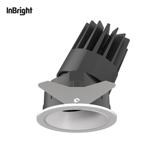 Có thể điều chỉnh ngang 355 ° + dọc 30 ° ánh sáng hẹp dẫn khách sạn Downlight 8W 18W 25W lõm chống chói đèn chiếu sáng bên trong - Product Image 1