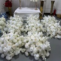 IFG Floral Wholesale, Boule de fleurs artificielle blanche de 50 cm, centre de table pour arrangement de mariage