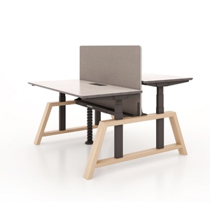 Modern Ergonomic Office Furniture Electric Standing Height Adjustable Sit Stand <b>Desk</b> Workstation - Product Image 1